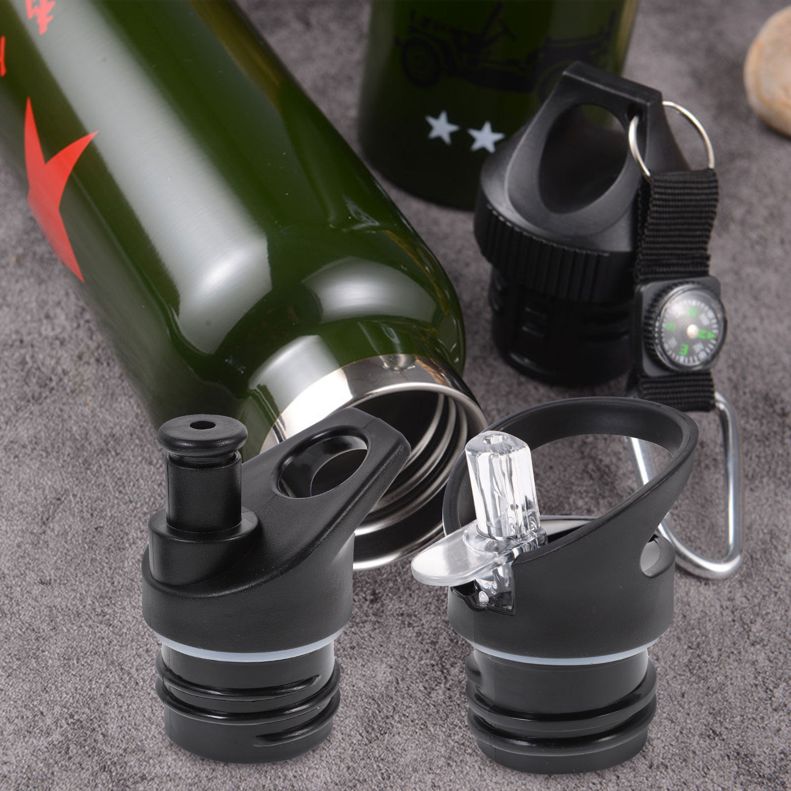 2 pièces, couvercle de buse à  - Outdoor Sport Glass Water Bottle avis et prix